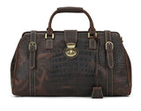 handmade leather duffle bag 