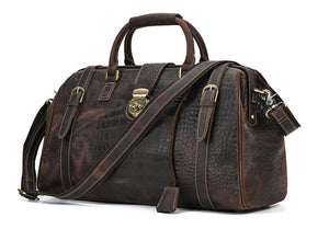 Luxury Brown/Black Checkered Duffle Bag for Sale by Oudeen