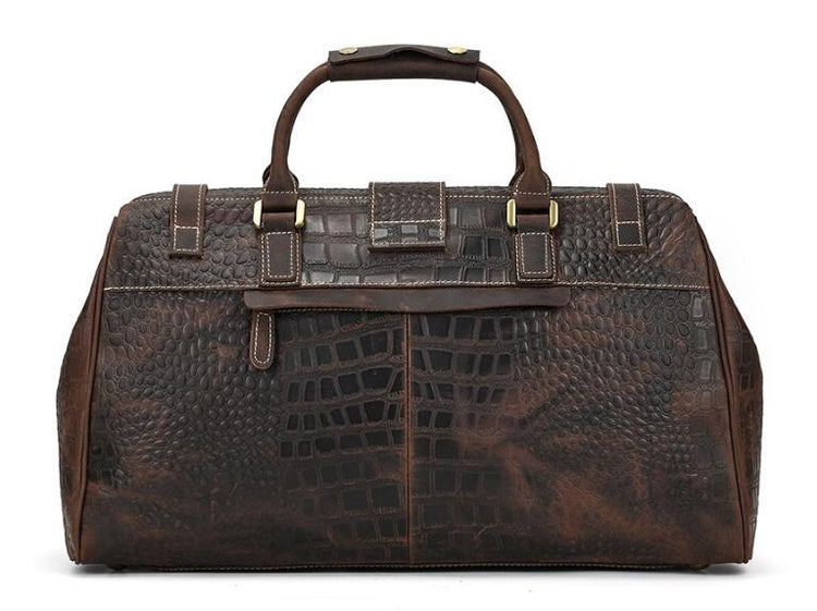 mens leather duffle bag