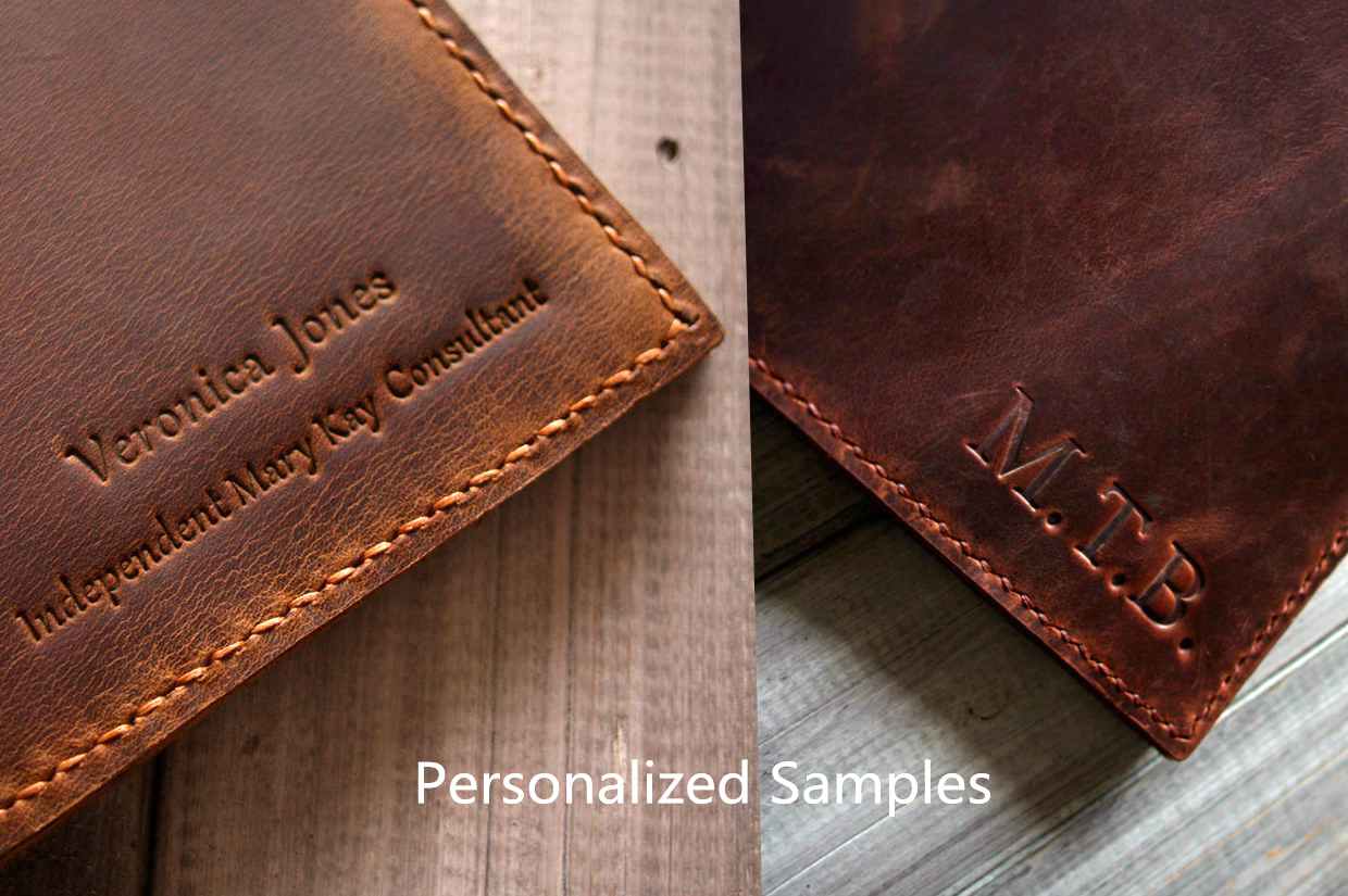 Personalised Notebook, Lined leather Journal, Brown